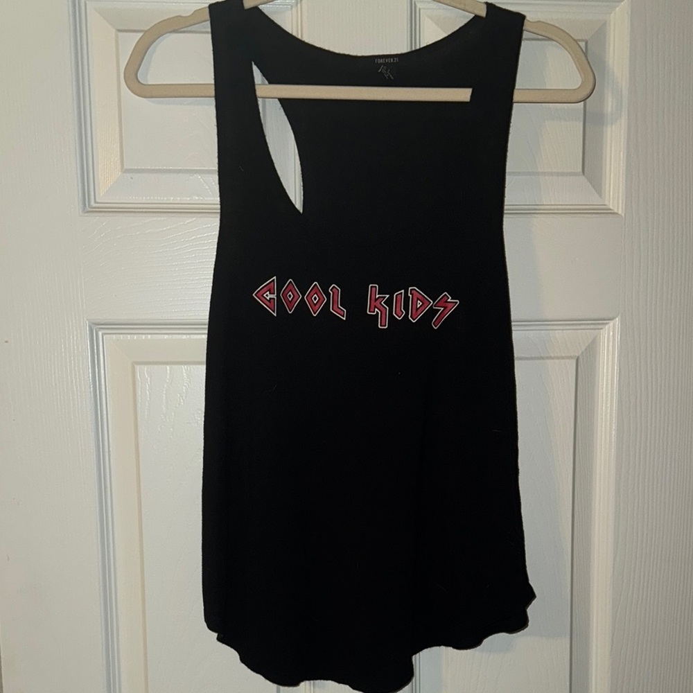 Forever 21 Black Cut Out Tank Top